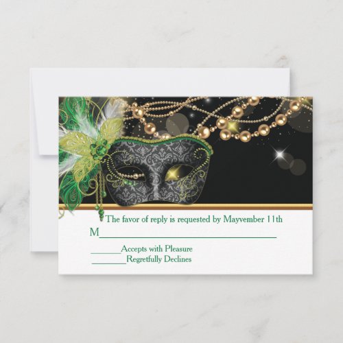 Masquerade Party RSVP Insert Cards