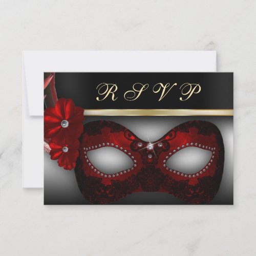 Masquerade Party RSVP Invite
