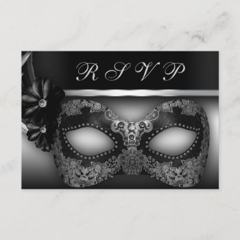 Masquerade Party Rsvp Invite by TreasureTheMoments at Zazzle