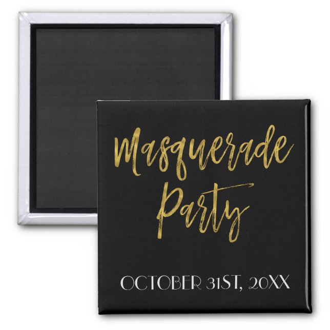 Masquerade Party Save the Date Magnet (Front)