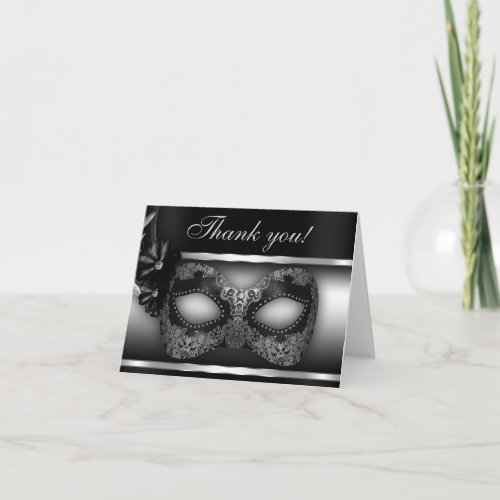 Masquerade Party You Thank Thank You Card