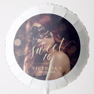 Masquerade Photo Sweet 16 Birthday Balloon
