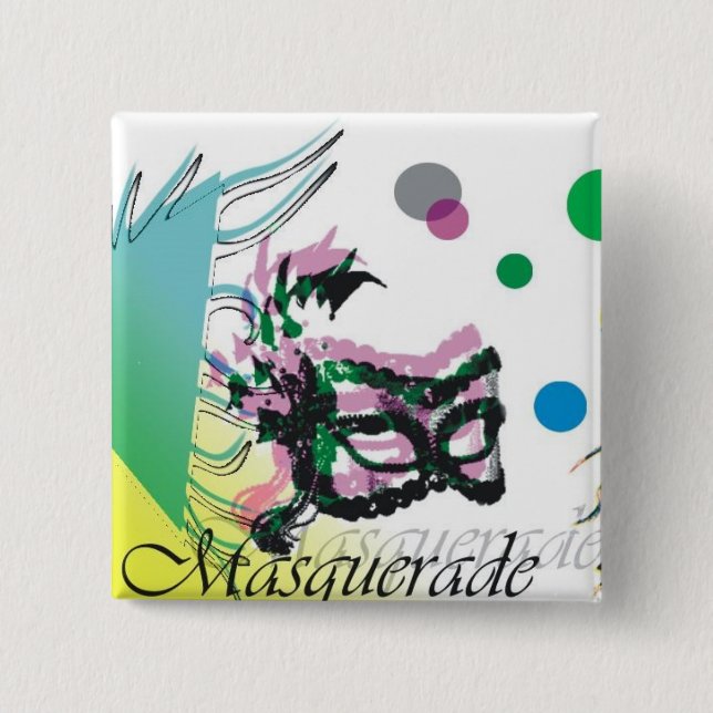 Masquerade Pinback Button (Front)