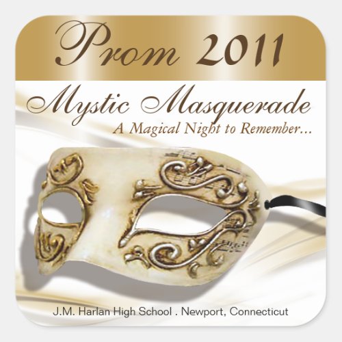 Masquerade Prom 2011 Party Sticker