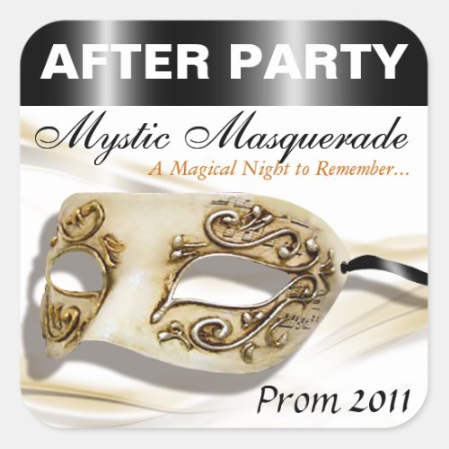 Masquerade Prom After Party Sticker