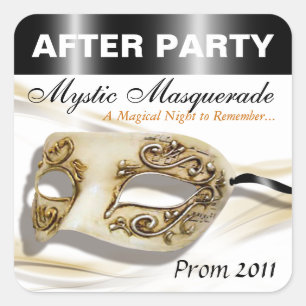 Masquerade Prom After Party Sticker