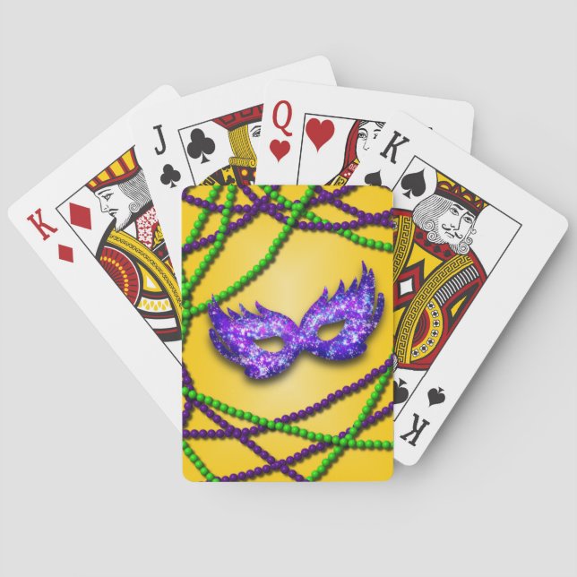 Masquerade Purple Mask Poker Cards (Back)