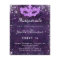 Masquerade purple silver Sweet 16 invitation