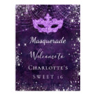 Masquerade purple silver Sweet 16