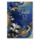 Masquerade Quinceanera Blue Gold ID1031