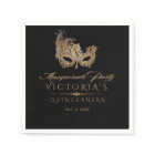 Masquerade Quinceanera Chic Black Gold