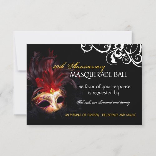 Masquerade Reply Cards - 3.5" x 5"