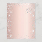 Masquerade rose gold silver Sweet 16 invitation (Back)