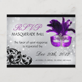 Masquerade RSVP Cards