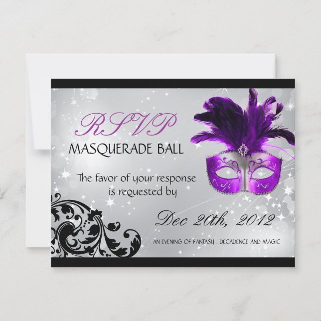 Masquerade RSVP Cards (Front)
