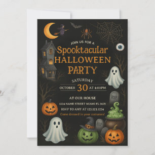 Masquerade Spooktacular Halloween Party Invite