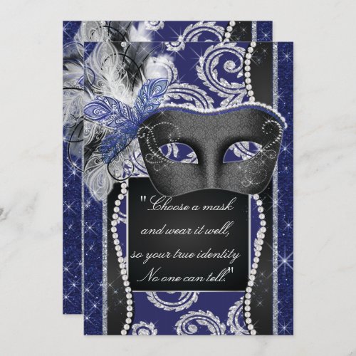 Masquerade Sweet 16 Party Mis Quince Anos Invitation