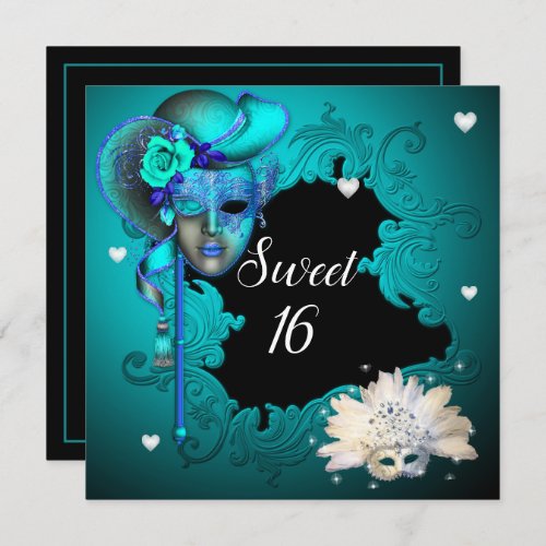 Masquerade Sweet Sixteen Quinceanera Invitation