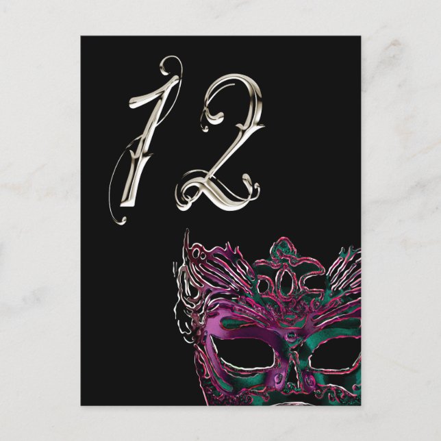 Masquerade Table Number (Front)
