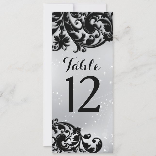 Masquerade Table Number Card (Front)