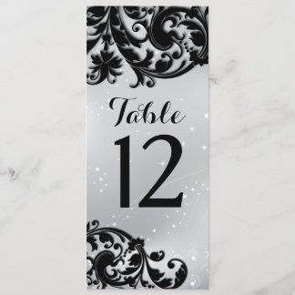 Masquerade Table Number Card