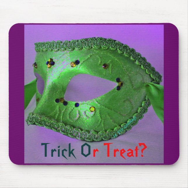 "Masquerade" Trick Or Treat Mousepad- Customizable Mouse Pad (Front)