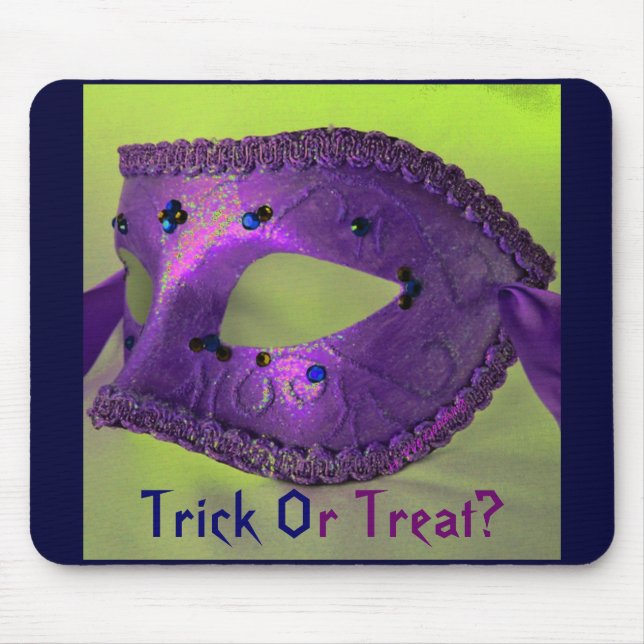 "Masquerade" Trick Or Treat Mousepad- Customizable Mouse Pad (Front)