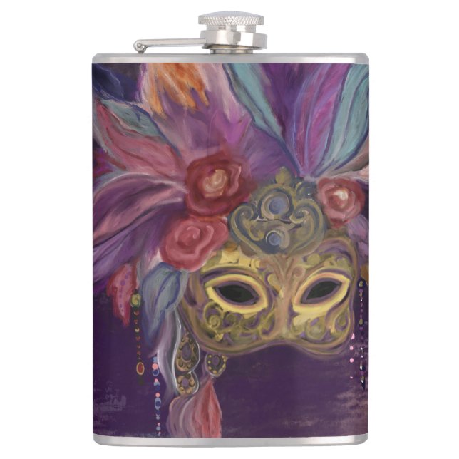 MASQUERADE VENICE  ART      FLASK (Front)