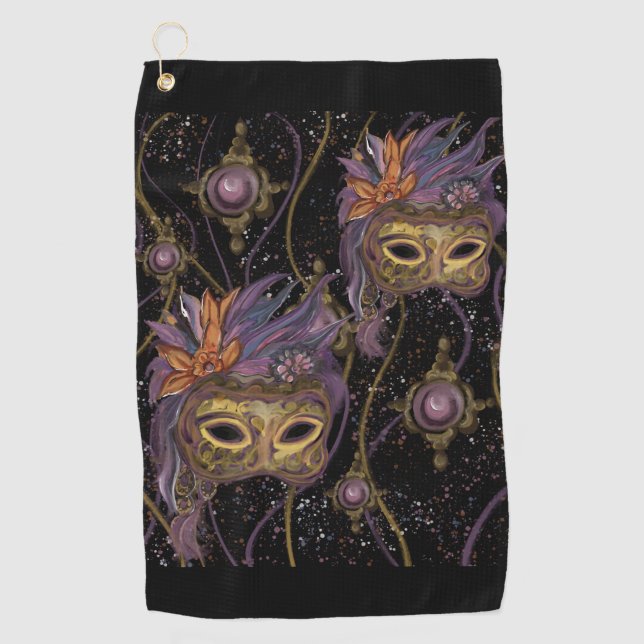 MASQUERADE VENICE  ART      GOLF TOWEL (Front)