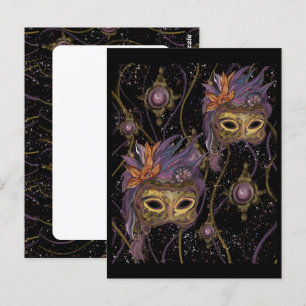 MASQUERADE VENICE ART POSTCARD