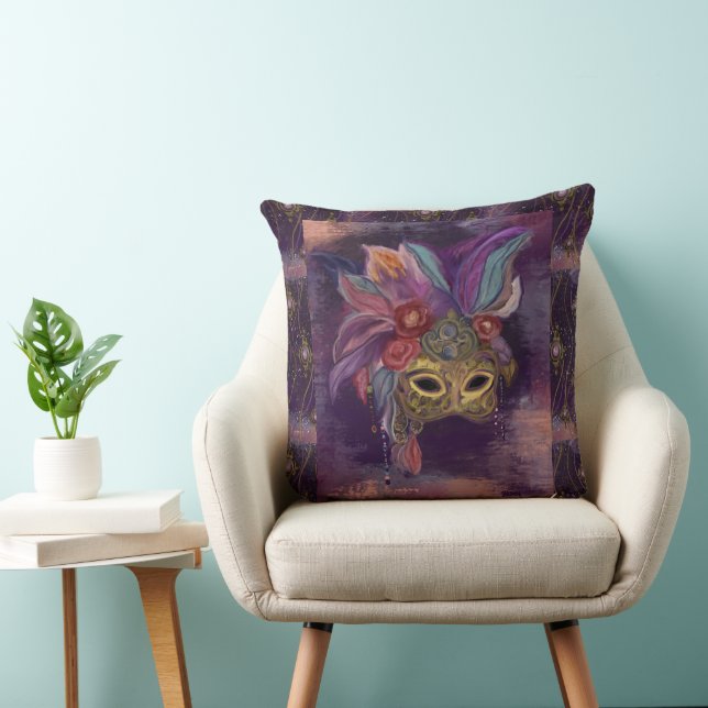 MASQUERADE VENICE  ART      THROW PILLOW (Chair)