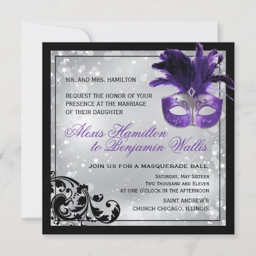 Masquerade Wedding Invitation