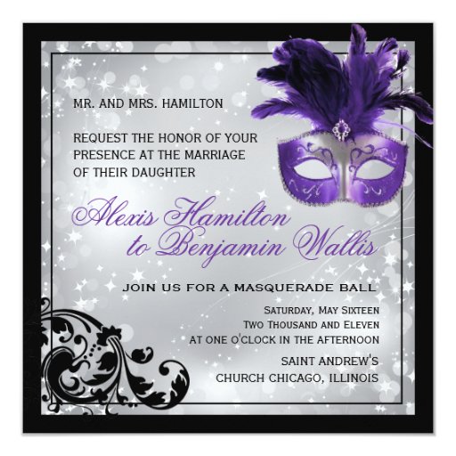 Masquerade Wedding Invitations 1