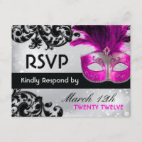 Masquerade Wedding RSVP Cards