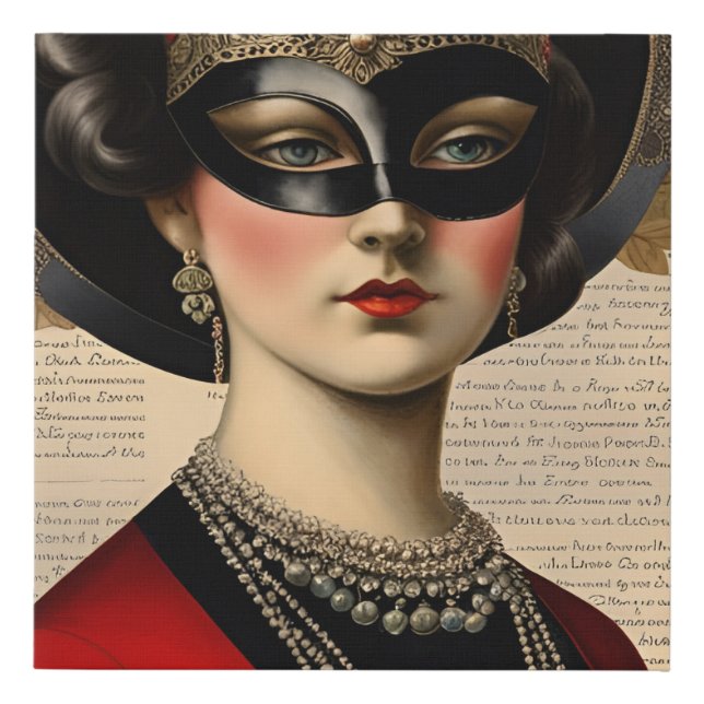  Masquerade  Woman Faux Canvas Print (Front)