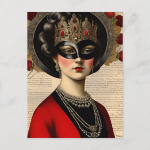 Masquerade Woman Postcard