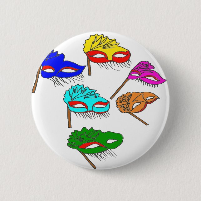 MASQUES1.png Pinback Button (Front)