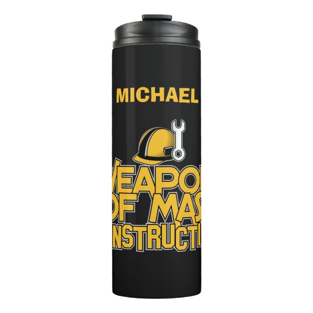 Mass Construction custom name tumbler (Front)