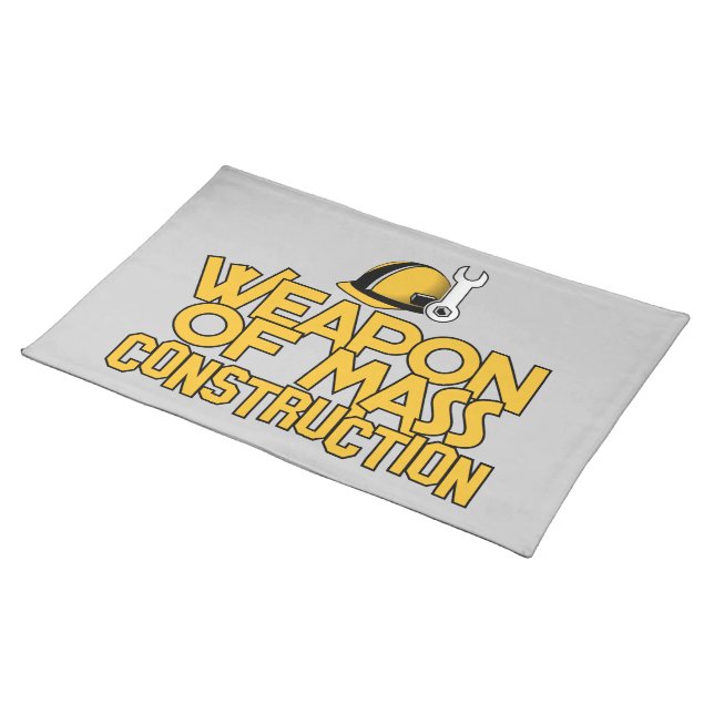 Mass Construction custom placemat (On Table)