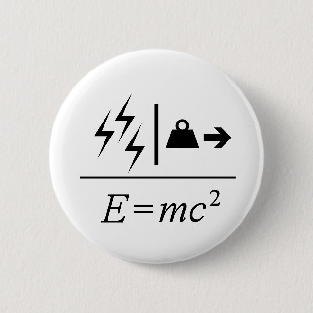 Mass–Energy Equivalence Button (Front)