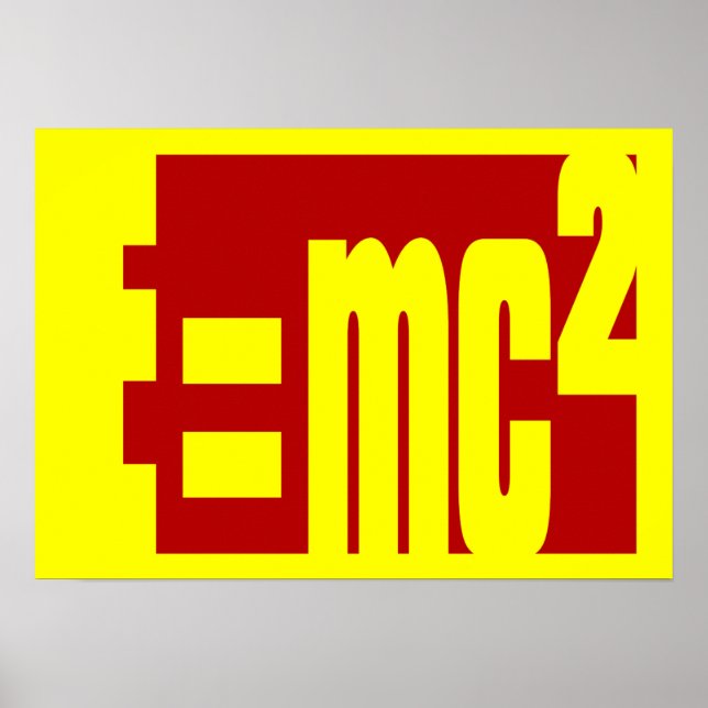 Mass–energy equivalence poster (Front)