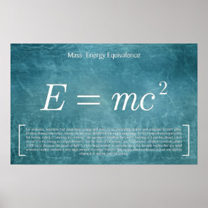 Mass–Energy - Math Poster