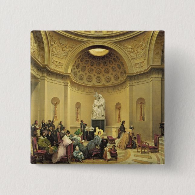 Mass in the Expiatory Chapel, 1830-48 Button (Front)