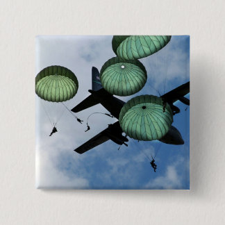 Mass Jump Mission, Parachutes, U.S. Army Pinback Button