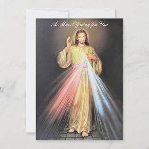 Mass Offering Intentions Divine Mercy Jesus Note Card