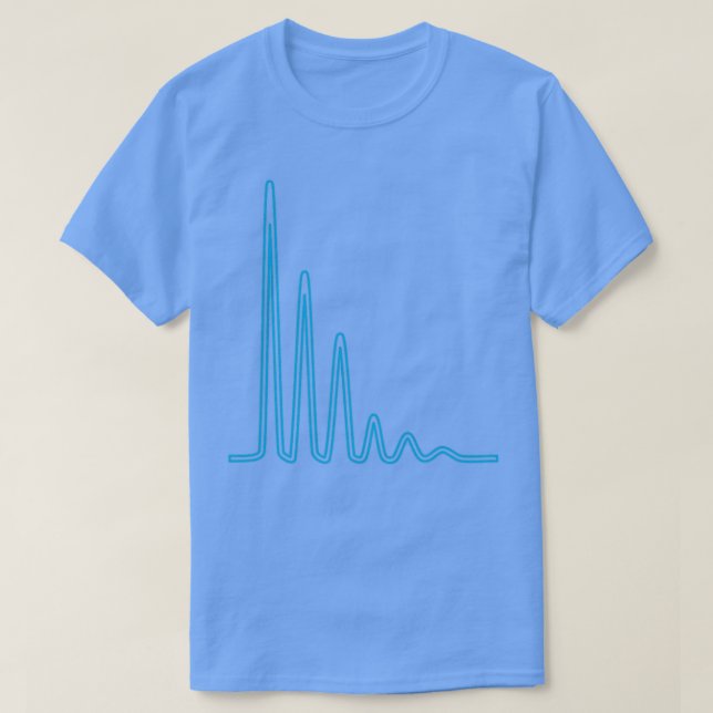 Mass Peak Envelope Blue on Light Background T-Shirt (Design Front)