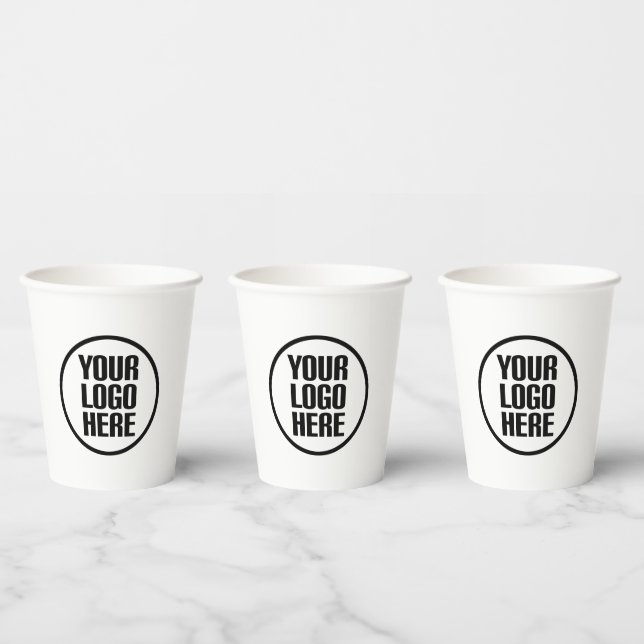 mass Promotional your logo here party supplies  Paper Cups (Multi)