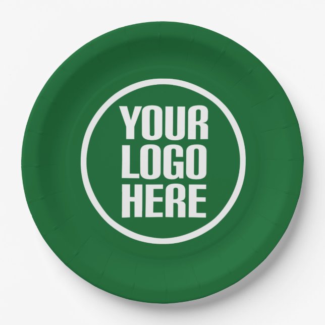 mass Promotional your logo here party supplies  Paper Plates (Front)
