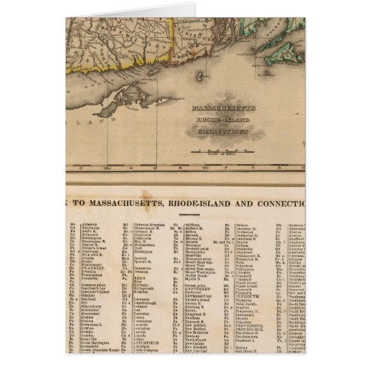 Mass, Rhode Island, Connecticut Cards (Front)