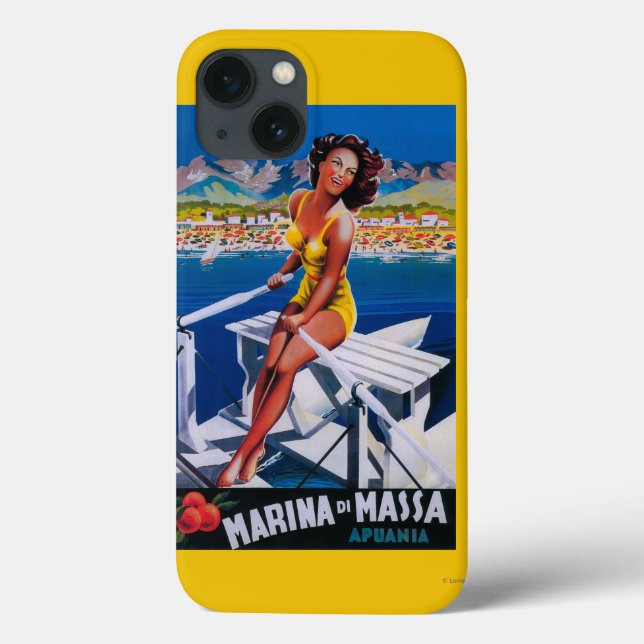 Massa Marina Travel Poster Case-Mate iPhone Case (Back)